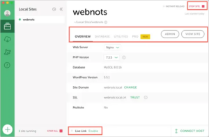 Verifique la configuración de la aplicación